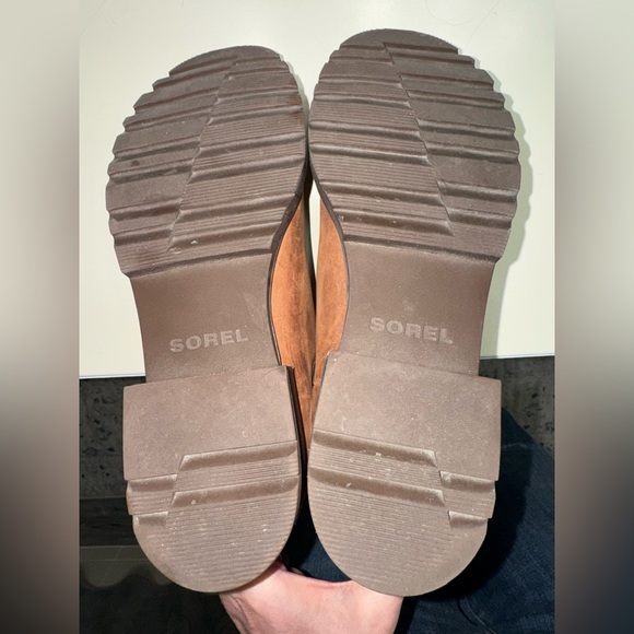 Sorel Emelie II Chelsea Brown Leather Boots. Dark Amber - Picture 5 of 6